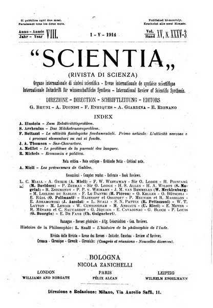 Scientia rivista di scienza