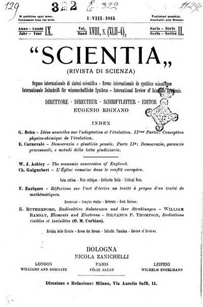 Scientia rivista di scienza