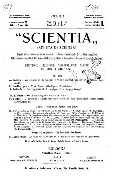 Scientia rivista di scienza