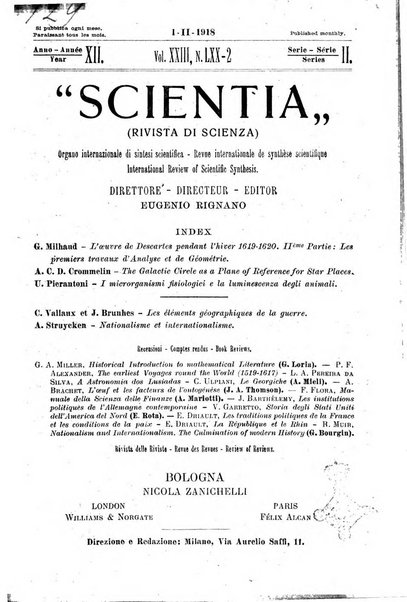 Scientia rivista di scienza