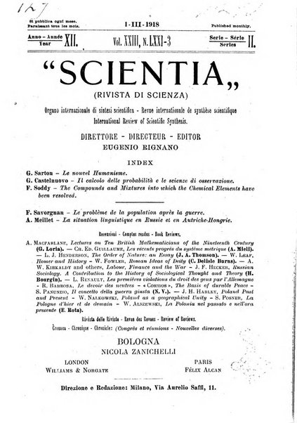 Scientia rivista di scienza