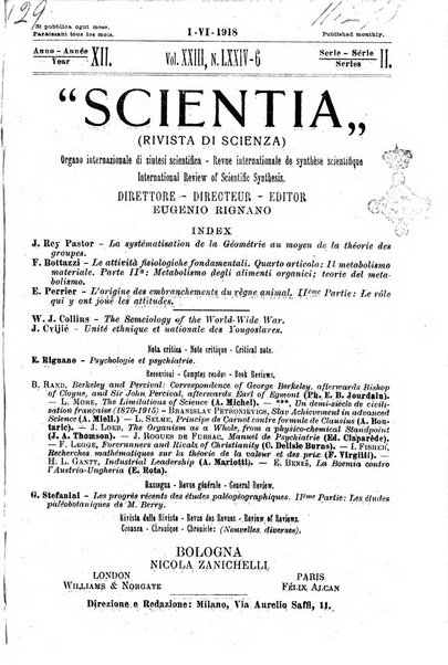 Scientia rivista di scienza