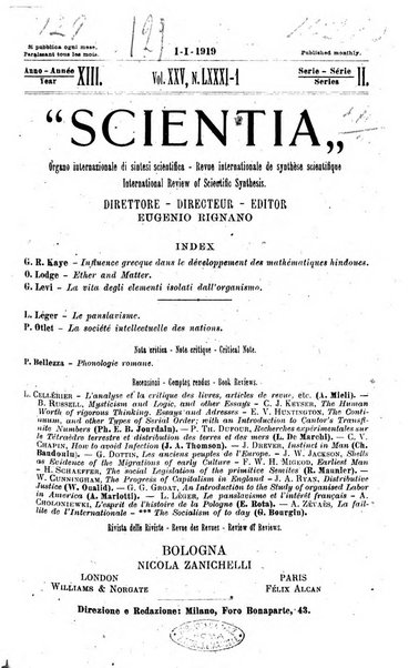 Scientia rivista di scienza