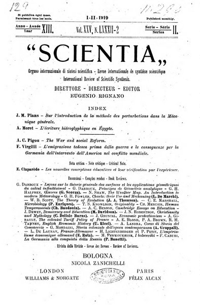 Scientia rivista di scienza