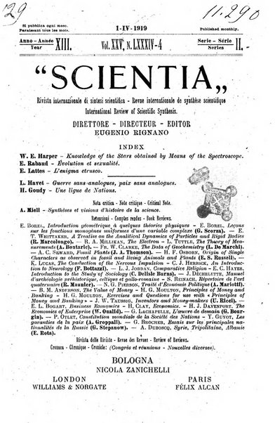 Scientia rivista di scienza