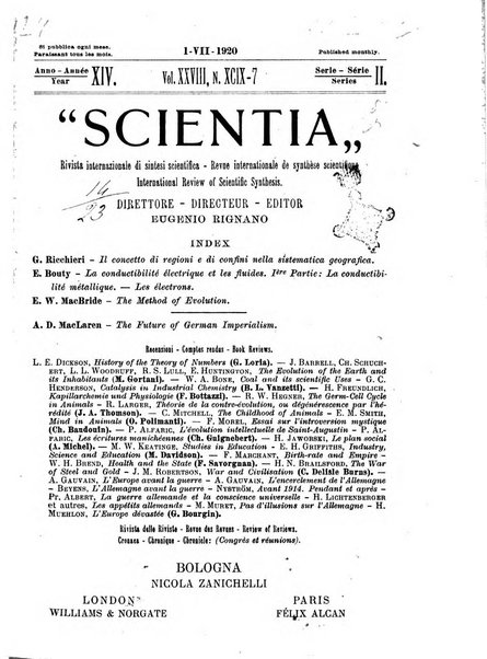 Scientia rivista di scienza