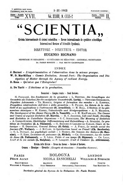 Scientia rivista di scienza