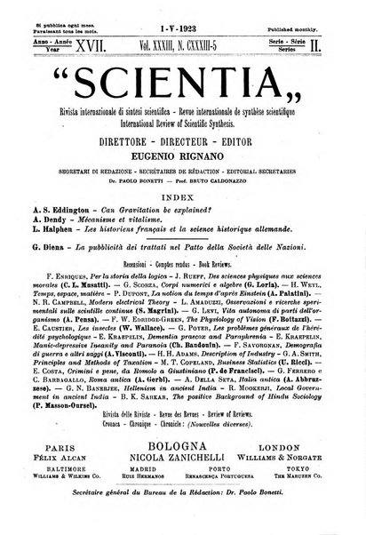 Scientia rivista di scienza