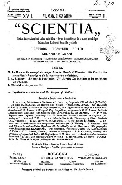 Scientia rivista di scienza