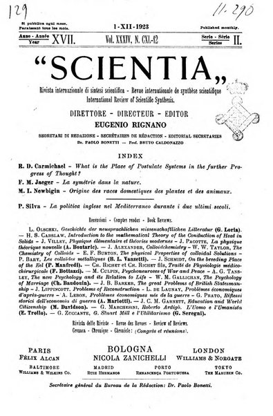 Scientia rivista di scienza