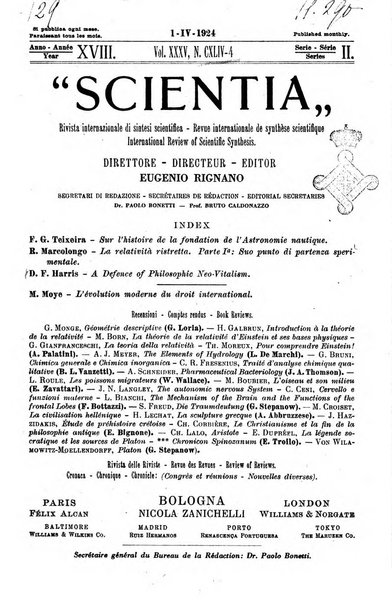 Scientia rivista di scienza