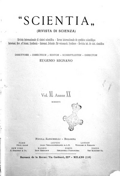 Scientia rivista di scienza