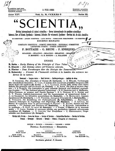Scientia rivista di scienza