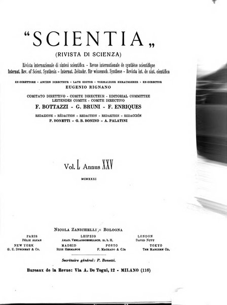 Scientia rivista di scienza