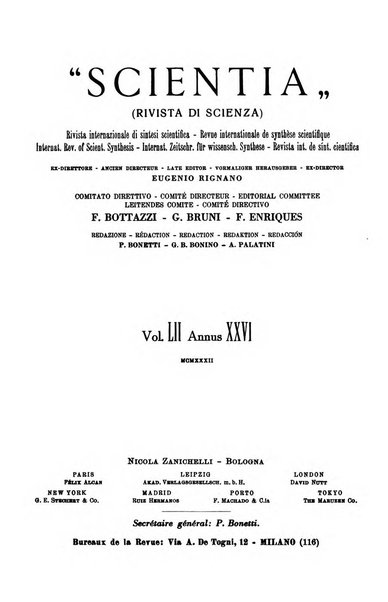 Scientia rivista di scienza