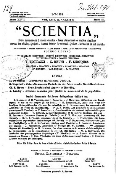 Scientia rivista di scienza