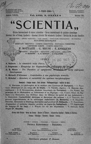 Scientia rivista di scienza