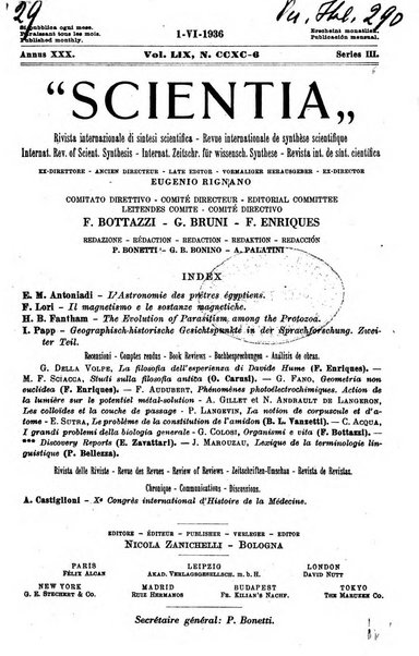 Scientia rivista di scienza