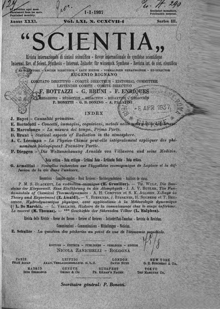 Scientia rivista di scienza