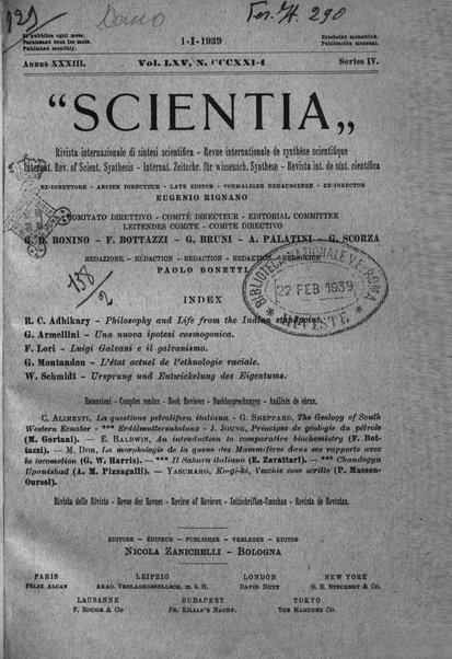 Scientia rivista di scienza