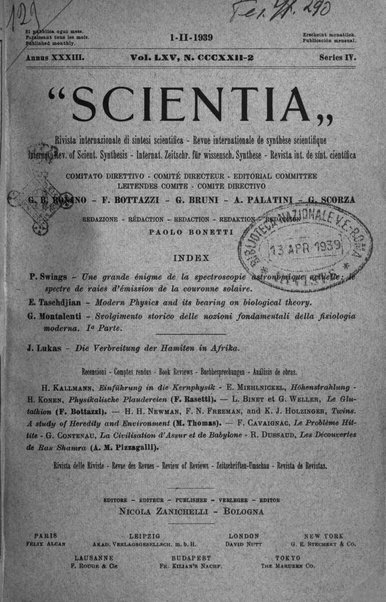 Scientia rivista di scienza