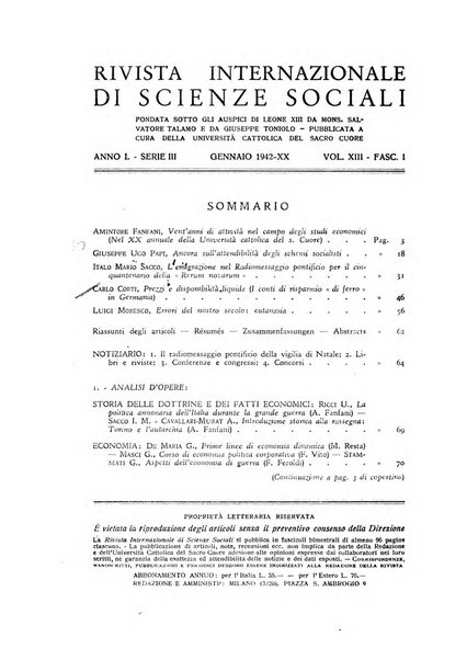 Rivista internazionale di scienze sociali