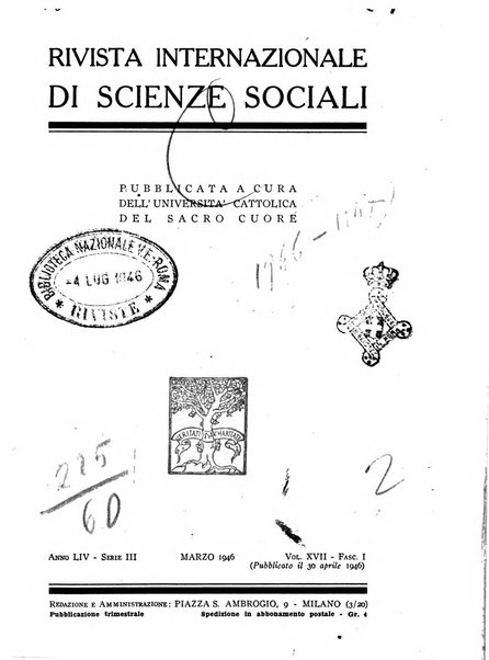 Rivista internazionale di scienze sociali