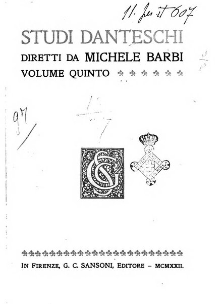 Studi danteschi