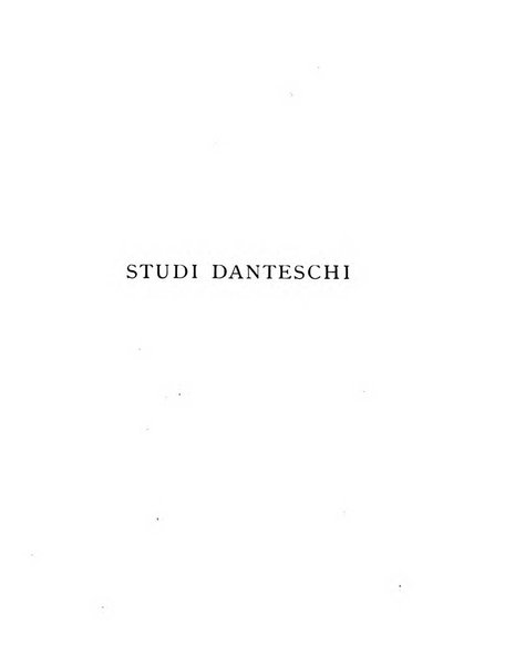 Studi danteschi