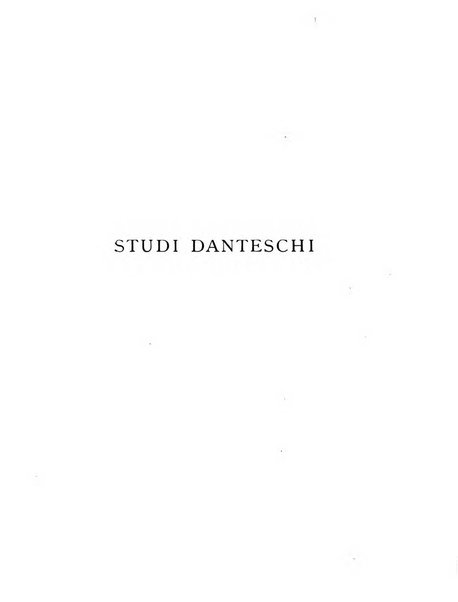 Studi danteschi