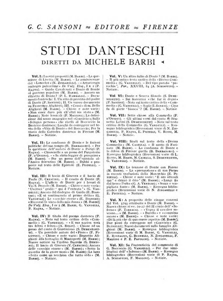 Studi danteschi