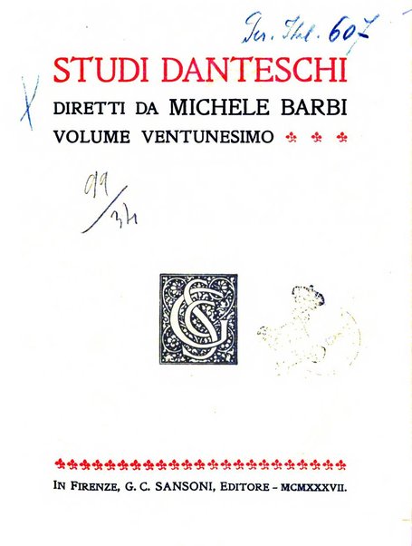 Studi danteschi