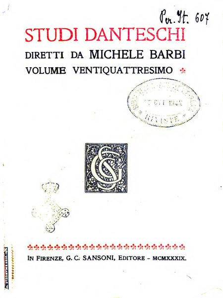 Studi danteschi