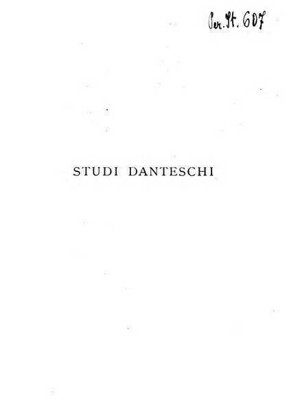 Studi danteschi