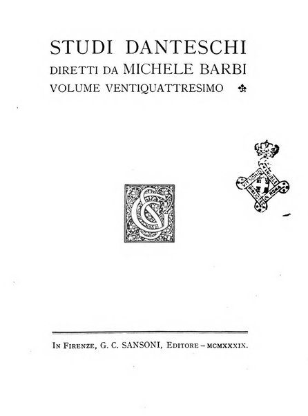 Studi danteschi