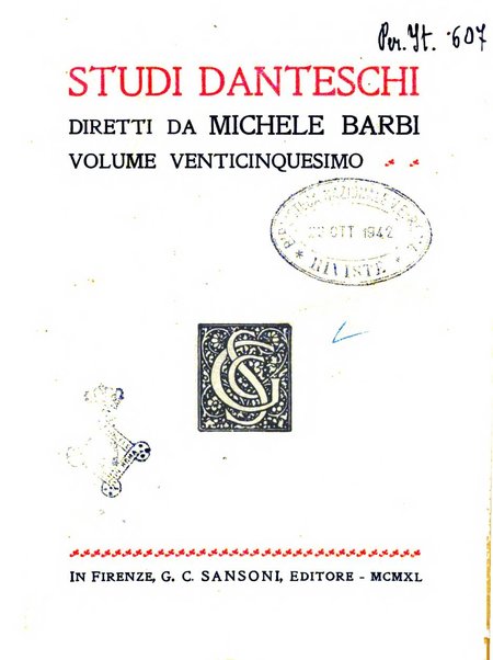 Studi danteschi