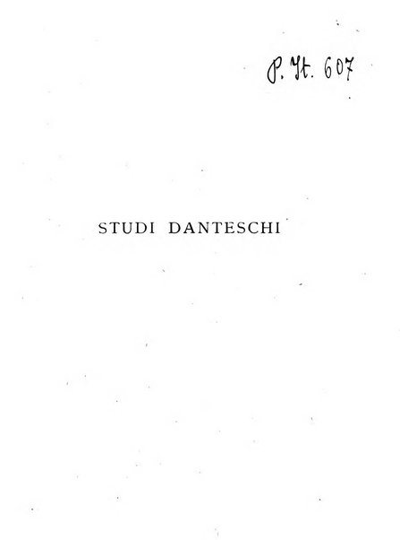 Studi danteschi