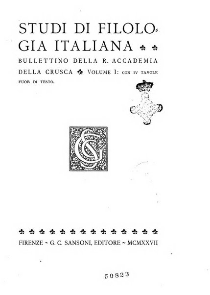 Studi di filologia italiana