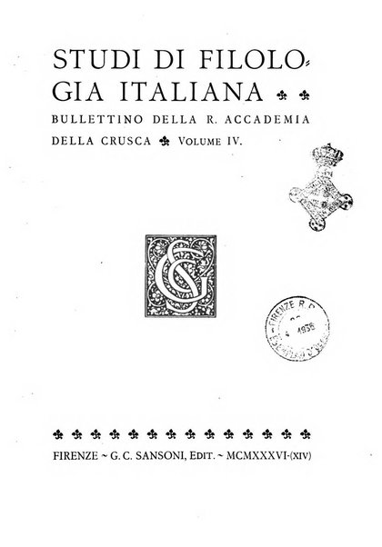 Studi di filologia italiana