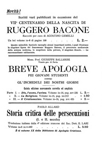 Vita e pensiero rassegna italiana di coltura