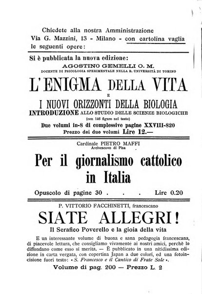 Vita e pensiero rassegna italiana di coltura