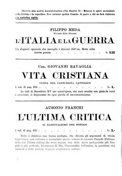 Vita e pensiero rassegna italiana di coltura