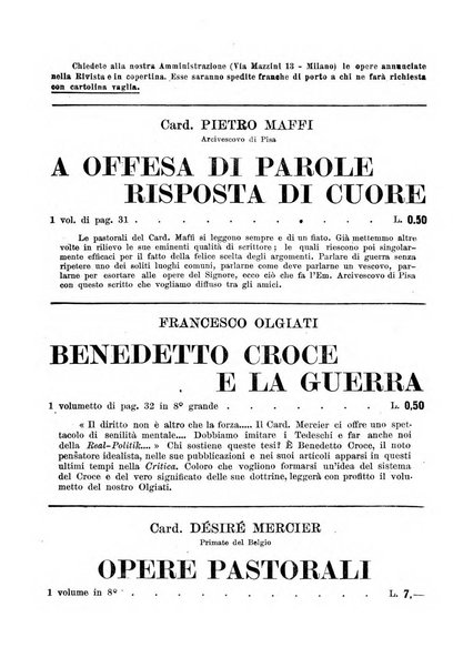 Vita e pensiero rassegna italiana di coltura