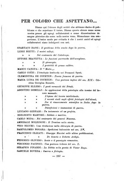 Vita e pensiero rassegna italiana di coltura