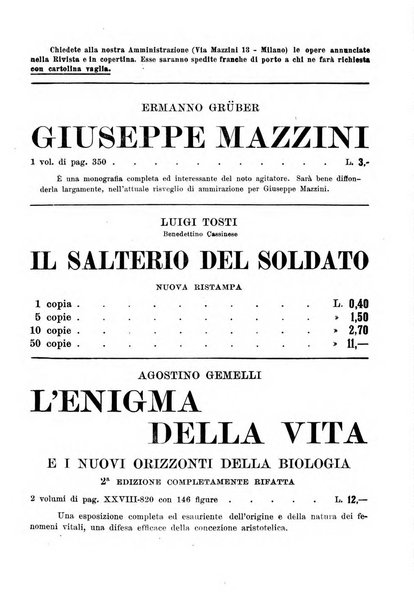 Vita e pensiero rassegna italiana di coltura