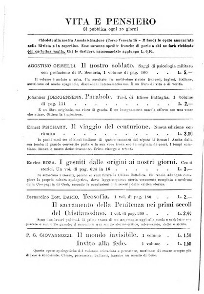 Vita e pensiero rassegna italiana di coltura