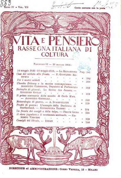 Vita e pensiero rassegna italiana di coltura