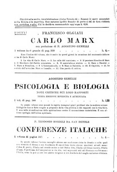 Vita e pensiero rassegna italiana di coltura