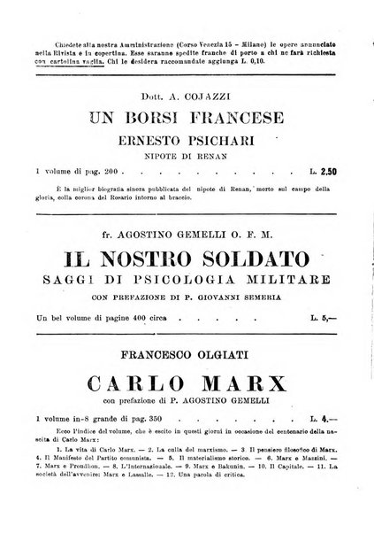 Vita e pensiero rassegna italiana di coltura