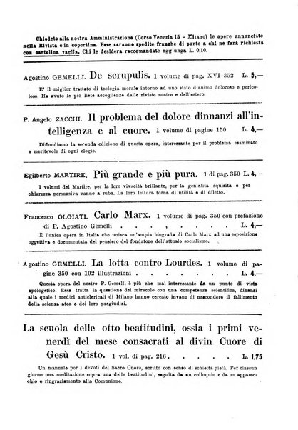 Vita e pensiero rassegna italiana di coltura